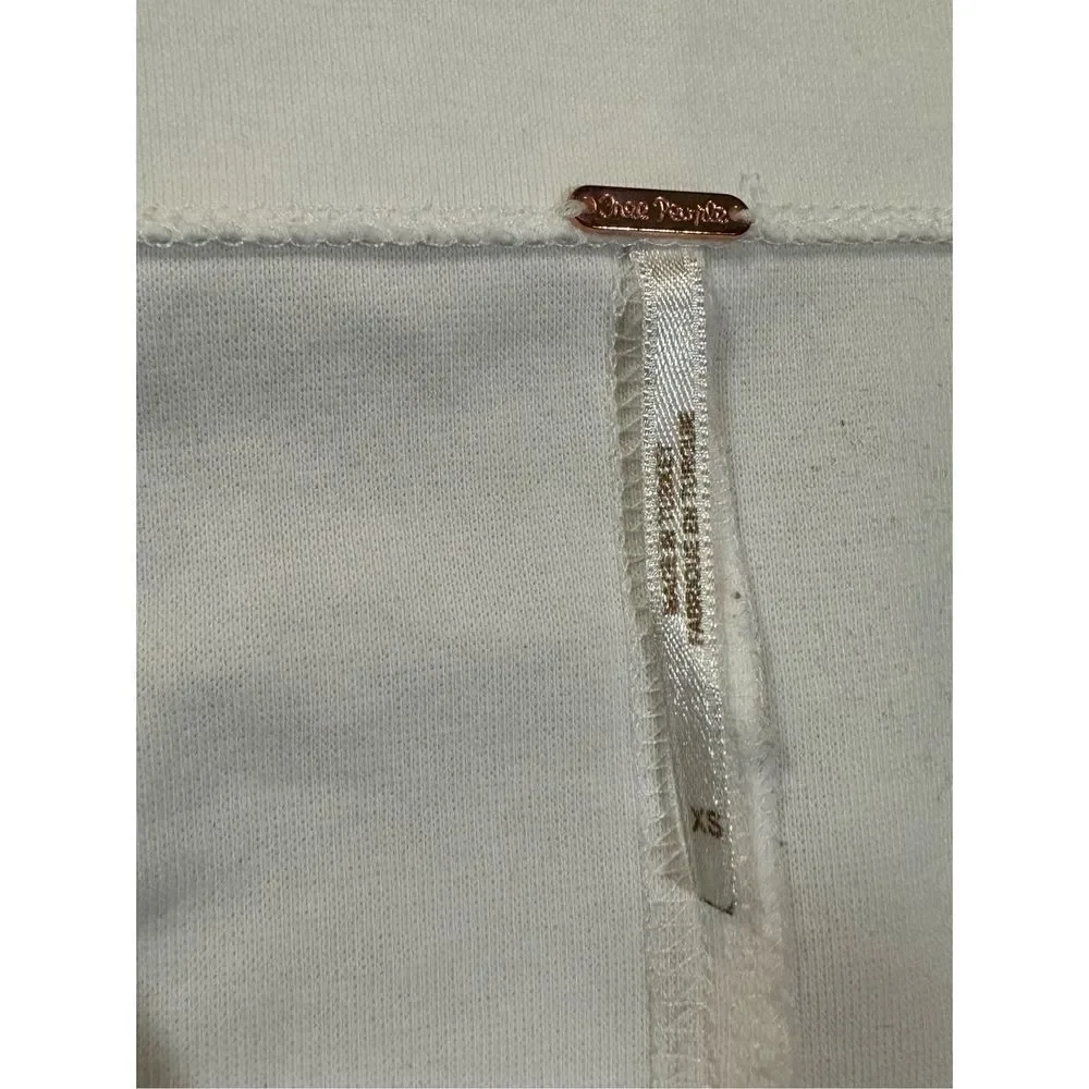 Free People White Looking Back‎ Lace-Up Top sz XS